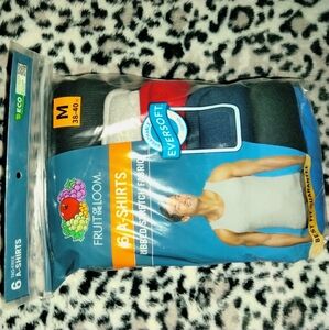 Brand New Unopened-M/M/M/Fruit of The Loom/A-Shirts-6 Pack Ribbed Stretch Fabric